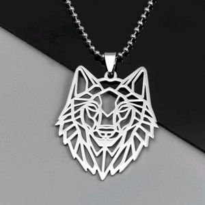 Stainless Steel Wolf Necklace